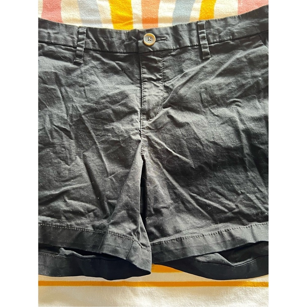 Old Navy Black Bermuda Shorts Womens Size 6 Casual Cotton Blend